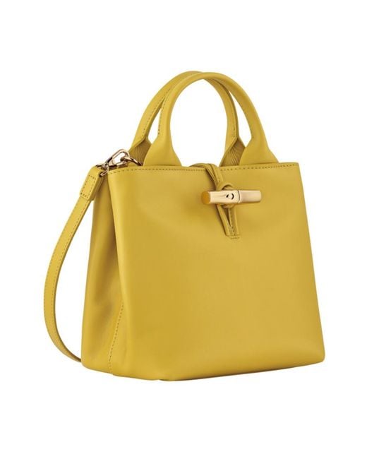 Longchamp Yellow Small Roseau Tote Bag