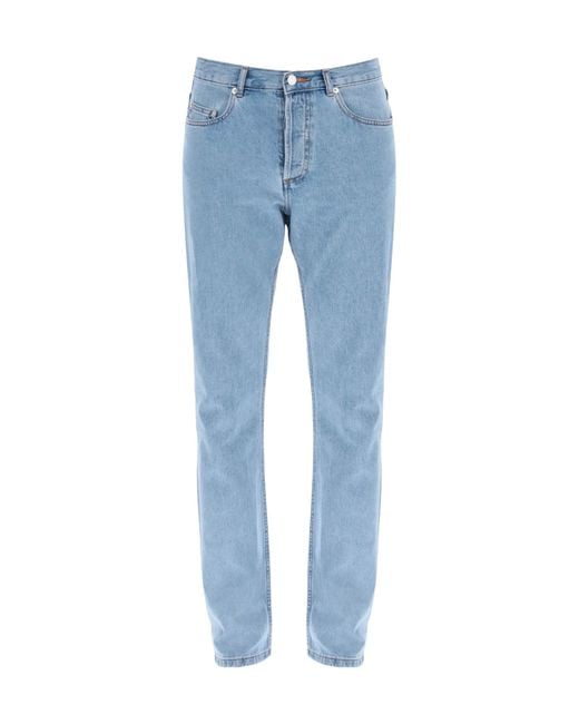 A.P.C. Blue Straight-Leg Jeans for men