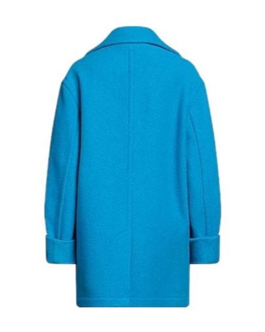 Marni Blue Simple Double- Woolen Coat