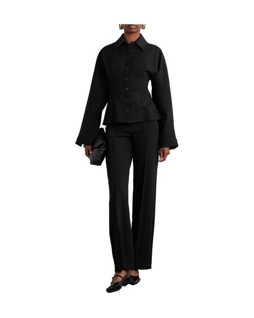 Kallmeyer Black Waist-Cinched Shirt