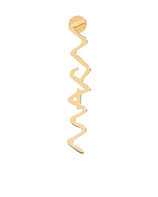 Marni White Symbol Logo Plaque Earrings