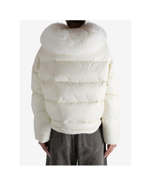 Yves Salomon Gray Short Down Jacket