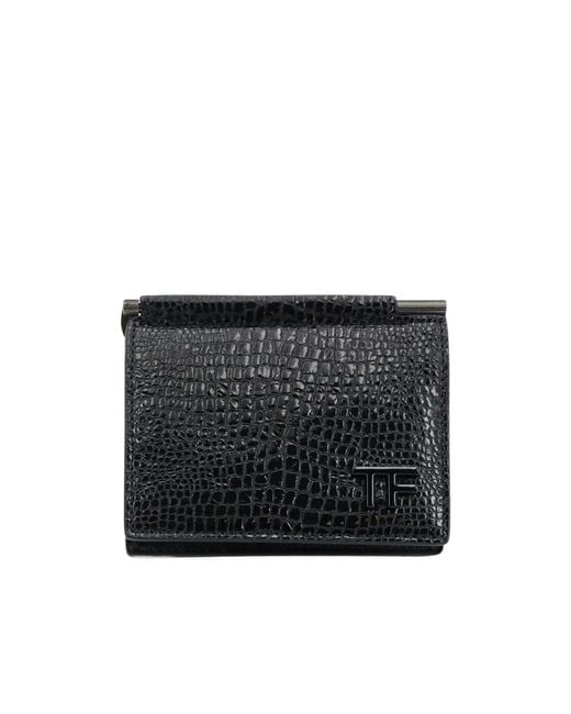 Tom Ford Black Bi-Fold Cardholder for men
