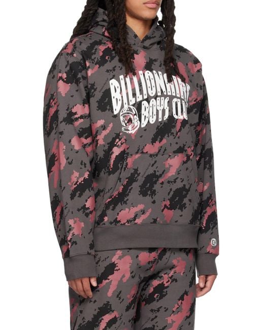 BBCICECREAM Gray Camouflage-Printed Long-Sleeved Hoodie for men