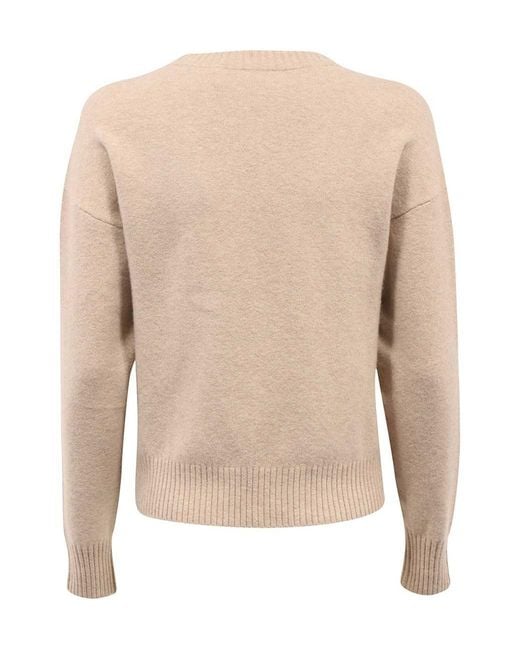Yves Salomon Natural Long-Sleeved Sweater