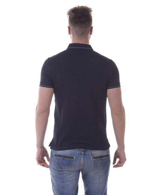 Armani Jeans Blue Logo Slim Polo Shirt for men
