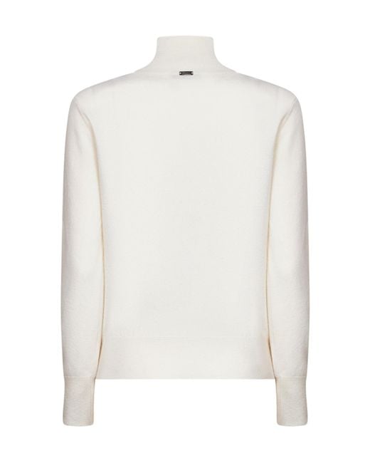 Herno White Resort Wrap-Effect Sweater