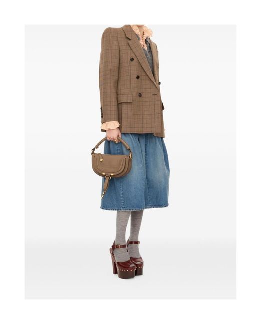 Chloé Brown Chloé Mini Marcie Shoulder Bag