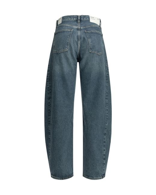 Agolde Blue Wide-Leg Jeans