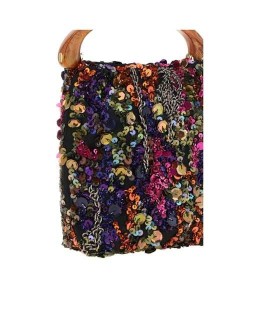Dries Van Noten Pink Micro Embellished Tote Bag