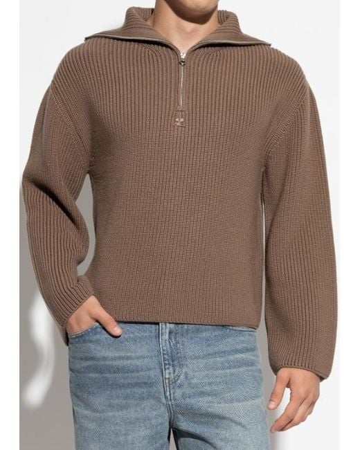 Courreges Brown Long Sleeve Sweater for men
