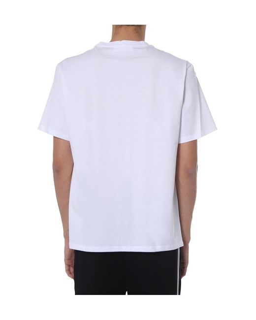 Neil Barrett White Printed T-Shirt With Round Neck for men
