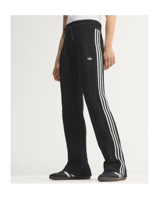 Adidas Originals Black Sst Wide Leg Trackpant