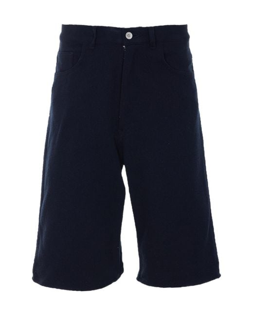 Auralee Blue Tailored Long Shorts for men