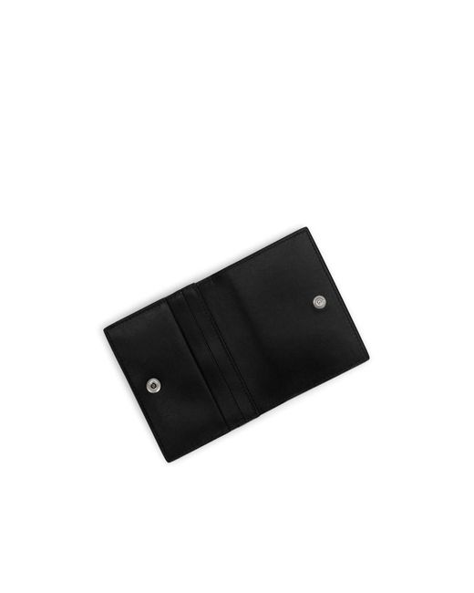 Dolce & Gabbana Black Logo Embossed Snapped Wallet for men
