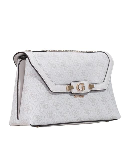 Guess White Lindsey Crossbody Bag