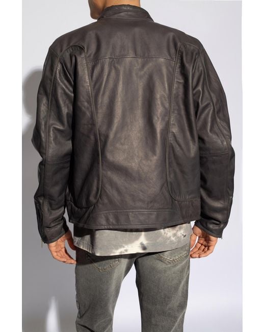 DIESEL Gray L-Krix Zip-Up Jacket for men