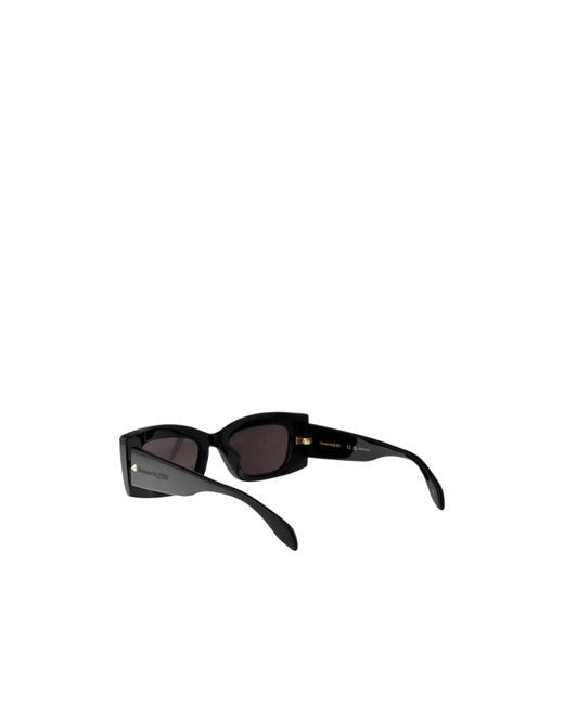 McQueen Black Eyewear Rectangle Frame Sunglasses for men