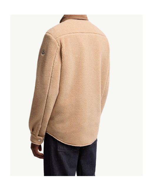 Moncler Brown Button-Up Long Sleeved Overshirt for men