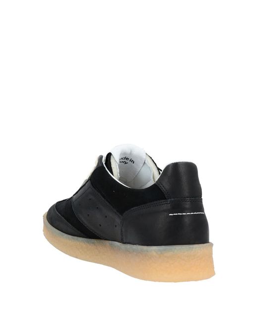 MM6 by Maison Margiela Black Minimalist Low-Top Casual Shoes