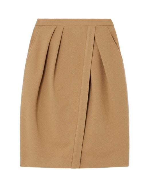 Dries Van Noten Natural Wrap Effect Skirt