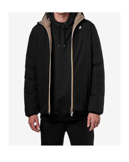 K-Way Black Jack St Thermo Reversible Jacket for men