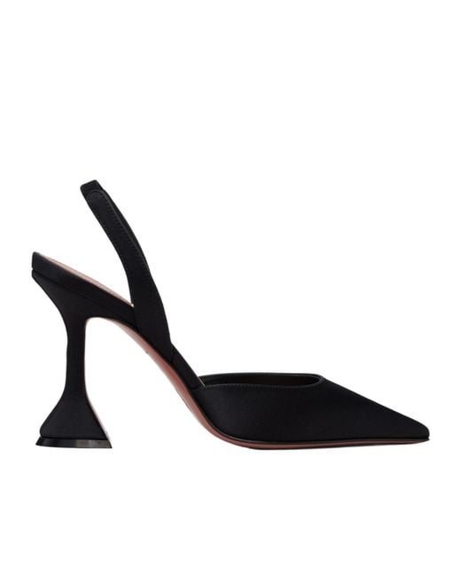 AMINA MUADDI Black Holli 95 Sling Pointed-Toe High-Heeled Sandals