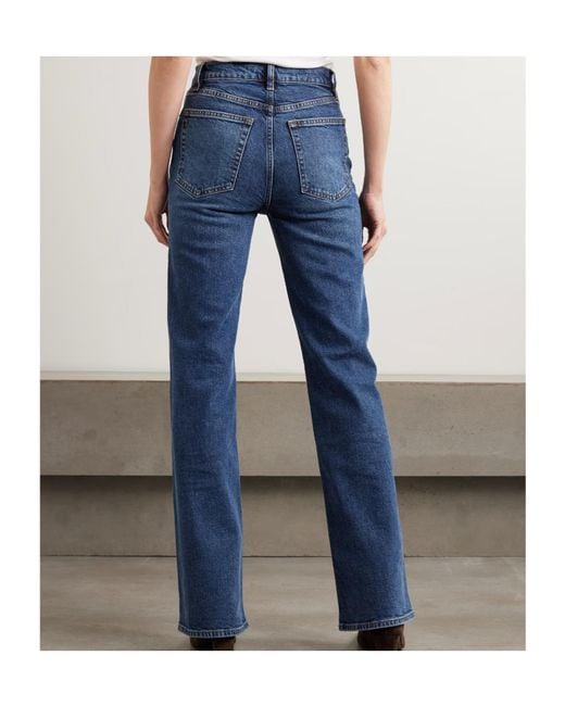 FRAME Blue The Arrow High-Rise Flared Jeans