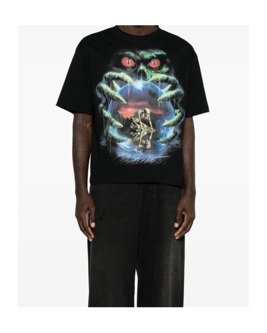 Gcds Black Crew-Neck T-Shirt for men