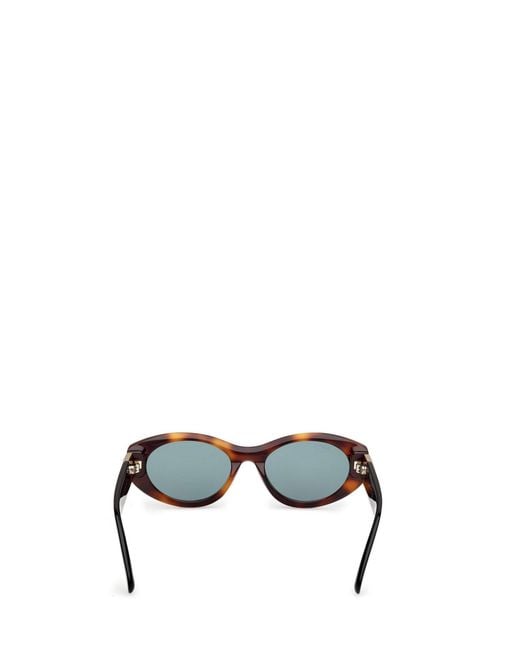 MAX&Co. White Oval Frame Sunglasses