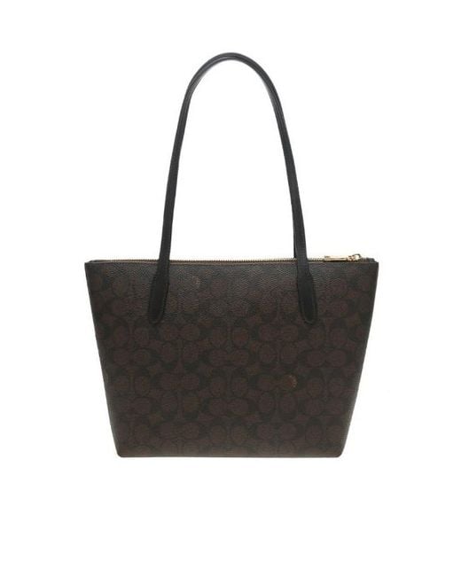 COACH Black Logo Tote Bag