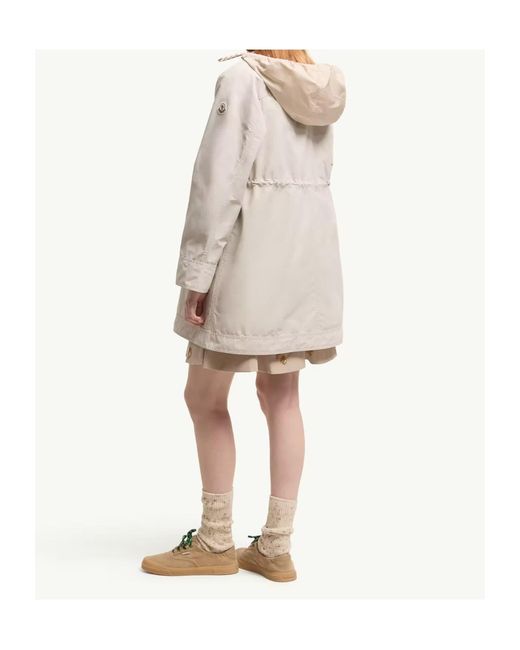 Moncler Natural Hooded Pocket Down Parka