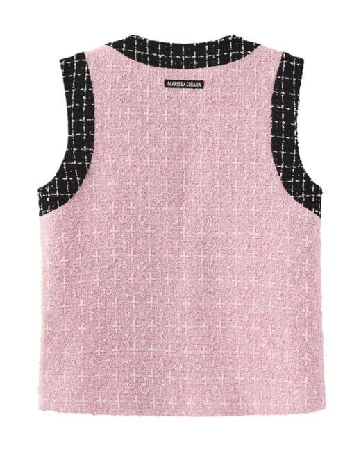 Marissa Chiara Pink V-Neck Vest