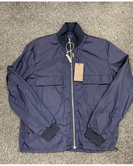 Gucci Blue Logo Casual Jacket for men