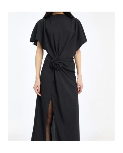 ROTATE BIRGER CHRISTENSEN Black Maxi Slit Dress