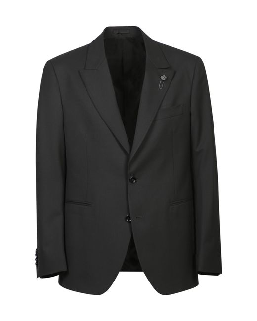 Lardini Black Single Breasted Two-Piece Suit for men