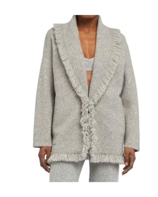 Alanui Gray Finest Fringed Cardigan