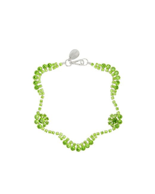 Simone Rocha Green Scalloped Sepal Necklace
