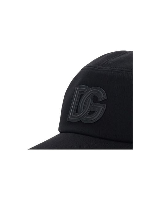 Dolce & Gabbana Black Logo Patch Baseball Cap for men