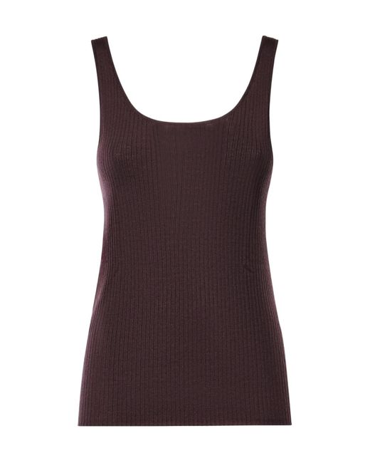 Pinko Brown Ribbed Knit Vest