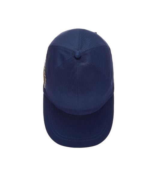 Gucci Blue Logo-Patch Baseball Cap for men