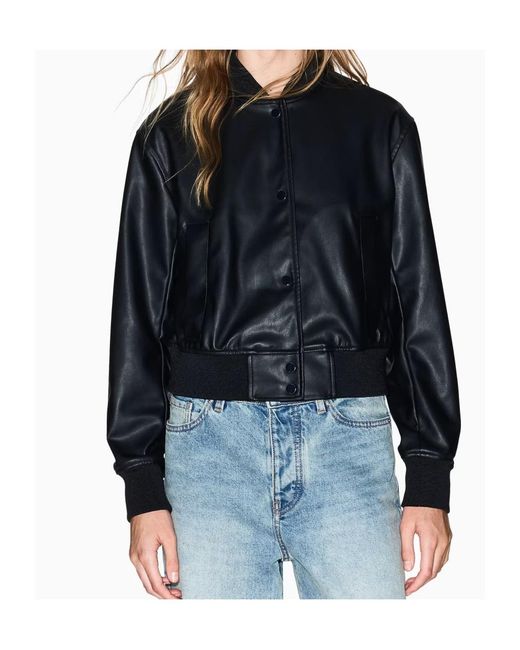 ARMANI EXCHANGE Black Zipper Bomber Jacket