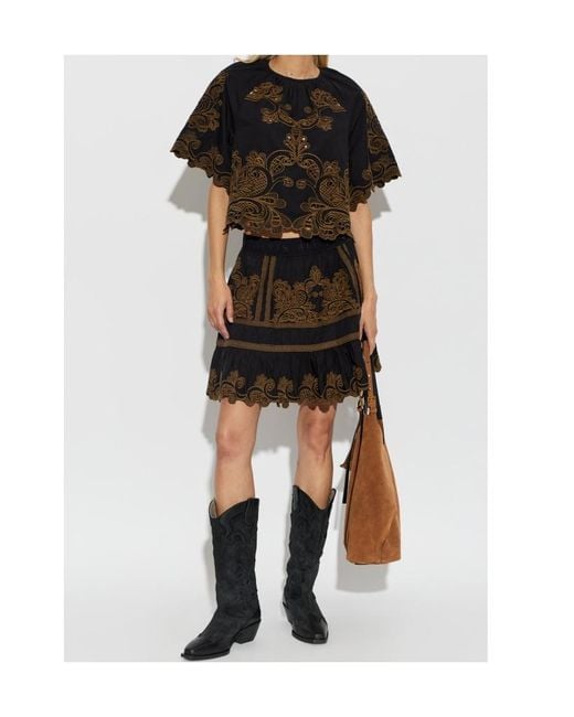 AllSaints Black Katya Skirt
