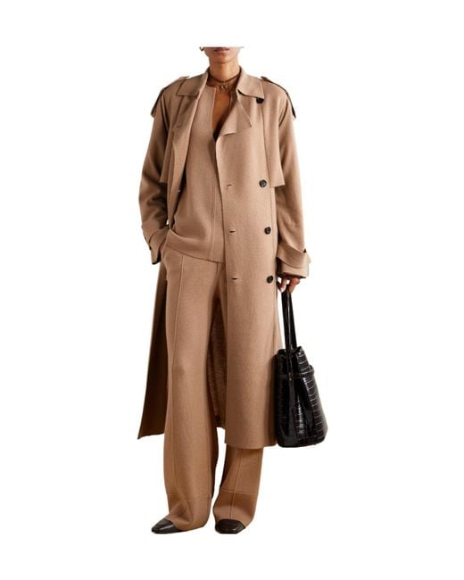 Allude Brown Wool And Cashmere-Blend Sweater