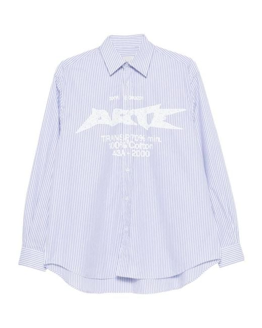 Arte' White Composition Gallery Shirts for men