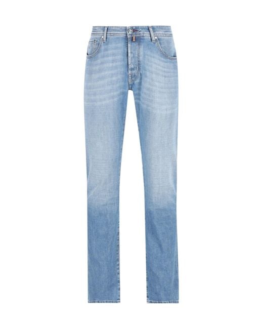 Jacob Cohen Blue Belt-Loop Jeans for men