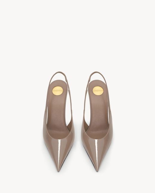 Saint Laurent White Open-Toe High-Heeled Sandals