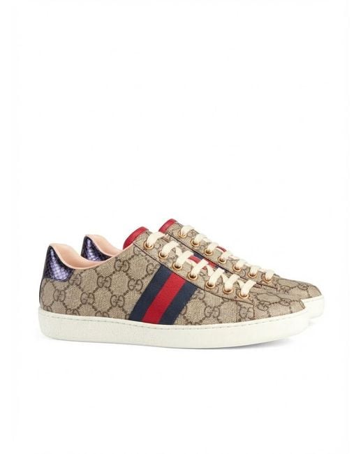 Gucci Pink Ace Gg Supreme Sneakers