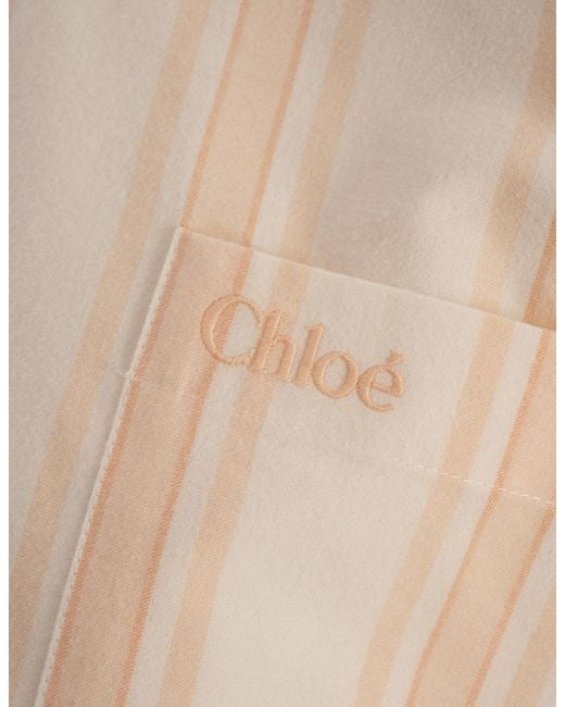 Chloé White Long-Sleeve Crop Top