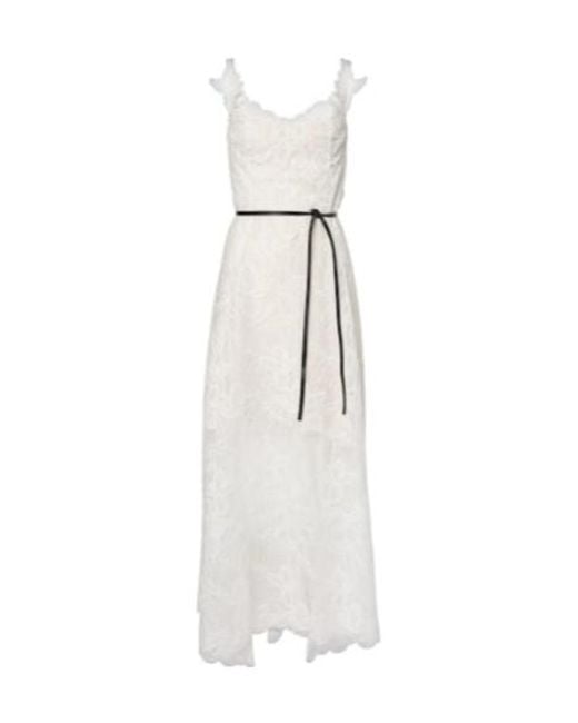 Oscar de la Renta White Lace Gown